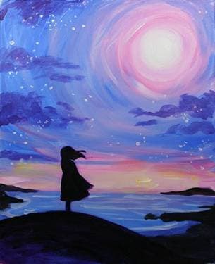 Ocean Dreaming - Paint Nite event in Brampton, ON