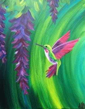 Swallow-Tailed Hummingbird - Paint Nite event in KENWOOD, CA