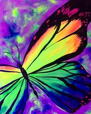 Butterfly Love BLACK LIGHT - Paint Nite event in Winnipeg, MB