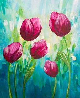 Springtime Tulips - Paint and sip event at Greater Good Imperial Brewing Company in Worcester , MA - PaintNite.com