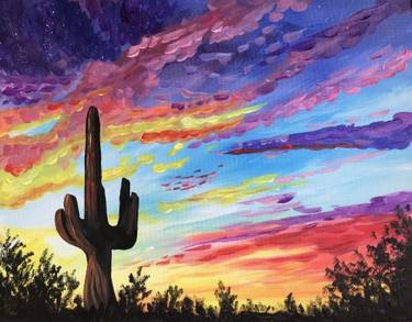 Mystic Desert Paint and Sip in Ahwatukee — Painting