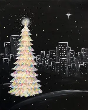 "Christmastime In The City" — Painting