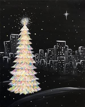 Christmastime In The City - Paint Nite event in Vancouver, WA