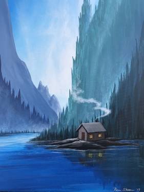 Just Around the River Bend — Painting