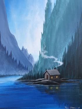 Just Around the River Bend - Paint and sip event at NiceLife Cocktail Co. in Port Coquitlam, BC - PaintNite.com
