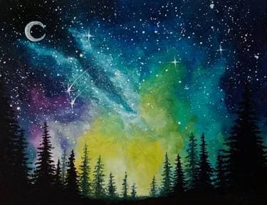 Moonlit Forest Milky Way - Paint Nite event in Phoenix, AZ
