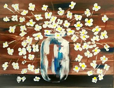 Later summer flowers — Painting
