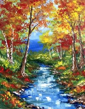 The Warmth of Fall - Paint Nite event in Richmond, BC