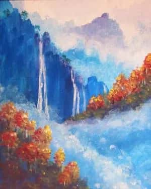 Autumn Falls in the Mist