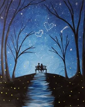 The Stars Aligned Tonight - Paint Nite event in Bettendorf, IA