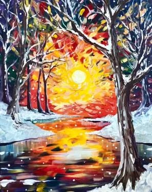 Winter Glitter at Lord William Pub — Painting