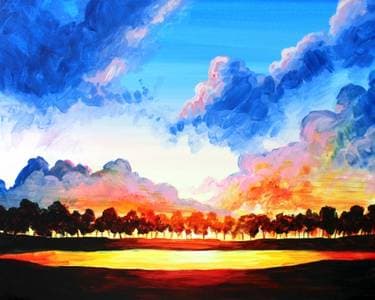I Dream About a Cloudy Sky. - Paint Nite event in Port Moody, BC