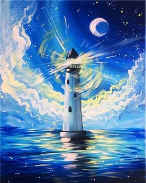 Hope is like a lighthouse - Paint Nite event in Brampton, ON