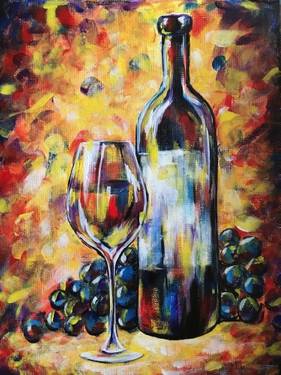 Wine Inspired Paint Nite at CharQterie — Painting