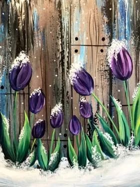 Frosted Tulips at Mtn. Mike's on Montgomery in SRosa — Painting