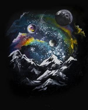 Rainbow Galaxy of Callisto - Paint Nite event in Los Angeles , CA