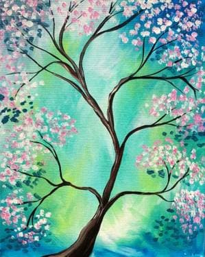 Peaceful Spring Blossoms - Paint Nite event in Burlington, ON