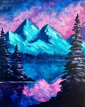 Galaxy Landscape - Paint Nite event in Pointe-Claire, QC