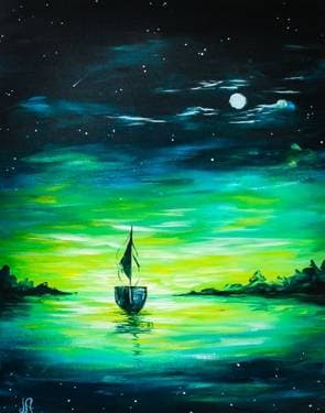 Teal Sunset Sail II - Paint Nite event in Brampton, ON