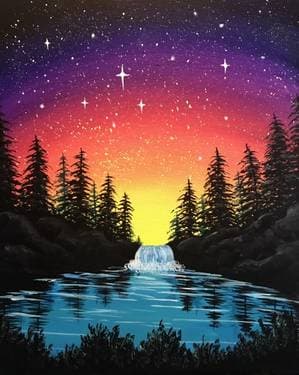 Starlight Falls - Paint and sip event at Casa Mexico in Ottawa, ON - PaintNite.com