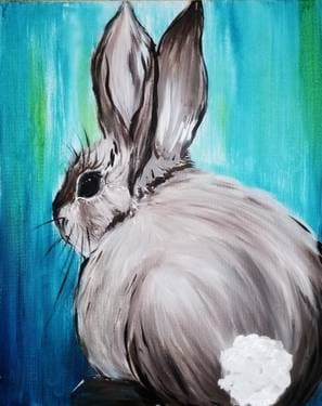 Spring Bunny II - Paint Nite event in Rocklin, CA