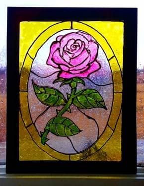 Faux Stained-Glass Painting with Frame - Customize Your Own Rose - Paint Nite event in Saskatoon, SK