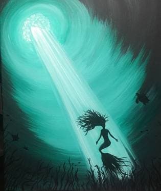 A Mermaid’s World - Paint Nite event in Los Angeles , CA