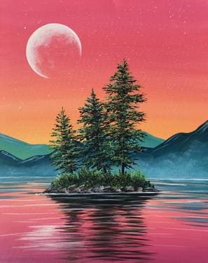 Summer Sunset Island - Paint and sip event at OLD REC ROOM PROFILE - DELETE in Burnaby, BC - PaintNite.com