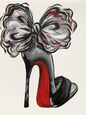 Black Stiletto With A Bow at Mtn. Mike's in Santa Rosa — Painting