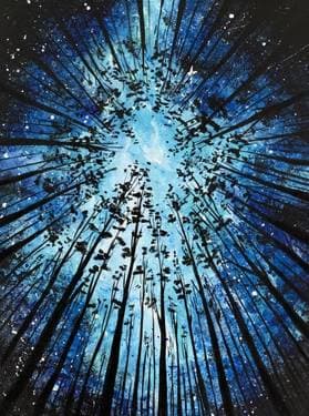 Perspective Forest Silhouette - Paint Nite event in Murray , UT