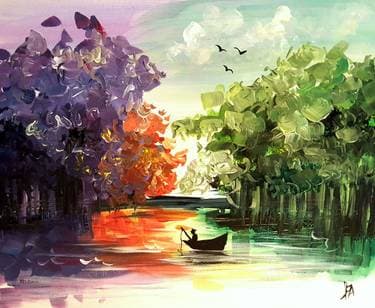 Fishing on the Lake II - Paint Nite event in SONOMA, CA