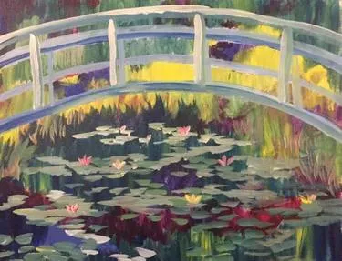Impressionist Monet Bridge Over Lilies — Painting