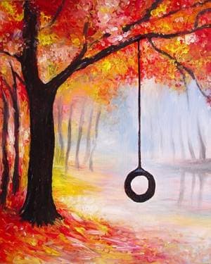 Fall Swing Time - Paint Nite event in Cupertino, CA