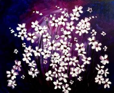 Moonlit Violets - Paint Nite event in Edmonton, AB