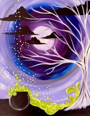 Halloween Bubbly - Paint Nite event in Chico, CA