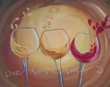 3 Wines and a Toast at Ye Olde Sonoma Public House — Painting
