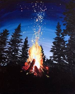 Flickering Flames - Paint and sip event at Big Lick Brewing Company in Roanoke, VA - PaintNite.com
