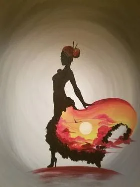 "Lady Sunrise" canvas painting at MARTINIS WHITE PLAINS (White Plains, MD), Fri., Sept. 25, at 7:00 p.m. — Painting