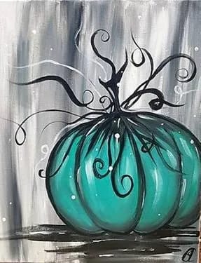 Tempting Teal Pumpkin at Café Olé Restaurant & Cantina | Boise Towne Square — Painting