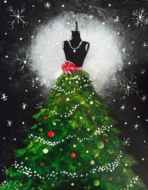 Christmas Couture - Paint Nite event in Edmonton, AB