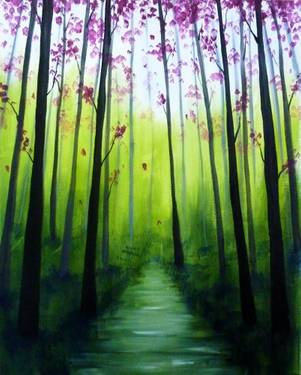 Walk in the Park at the Bridge Public House — Painting