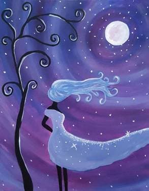 Moon Goddess - Paint Nite event in Los Angeles , CA