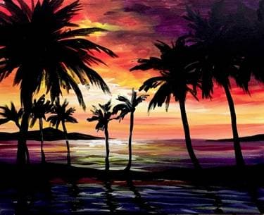 On a Beach in Hawaii - Paint Nite event in Sonoma, CA