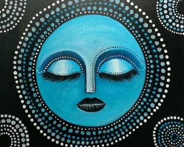 Blue Moon Goddess - Paint Nite event in Rock Island, IL