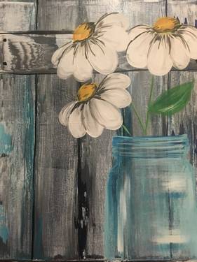 Barnyard Daisies — Painting