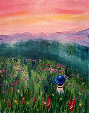 Saturday Wild Flower Wanderer — Painting