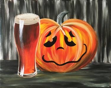 "Drunken Pumpkin" canvas painting at Eavesdrop (Manassas), on Monday, Sept. 28, 6:30 p.m. — Painting