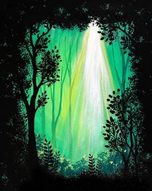 Emerald Green Forest - Paint Nite event in Chico, CA