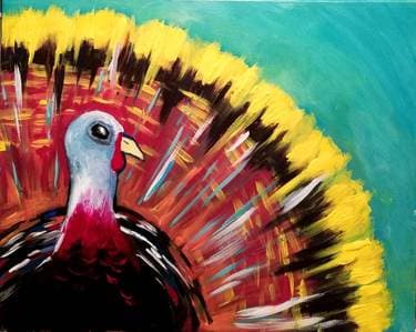 Autumn Thanksgiving Turkey - Paint and sip event at Third Space in GROTON, MA - PaintNite.com