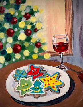 Santa wants a glass of red - Paint Nite event in Nepean, ON